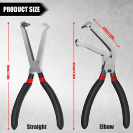 Electric Disconnect Pliers, 37960 & 37980 Electrical Disconnect Pliers, 60 Degree Curved Jaw & Straight Automotive Connector Pliers for Push Plugs Fuel Line Removal Plier Car Repair Tools