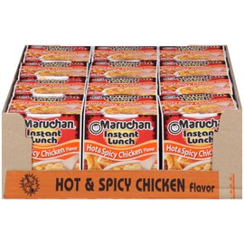 Maruchan Instant Lunch Hot & Spicy Chicken Flavor, 2.25 Oz, Pack of 12