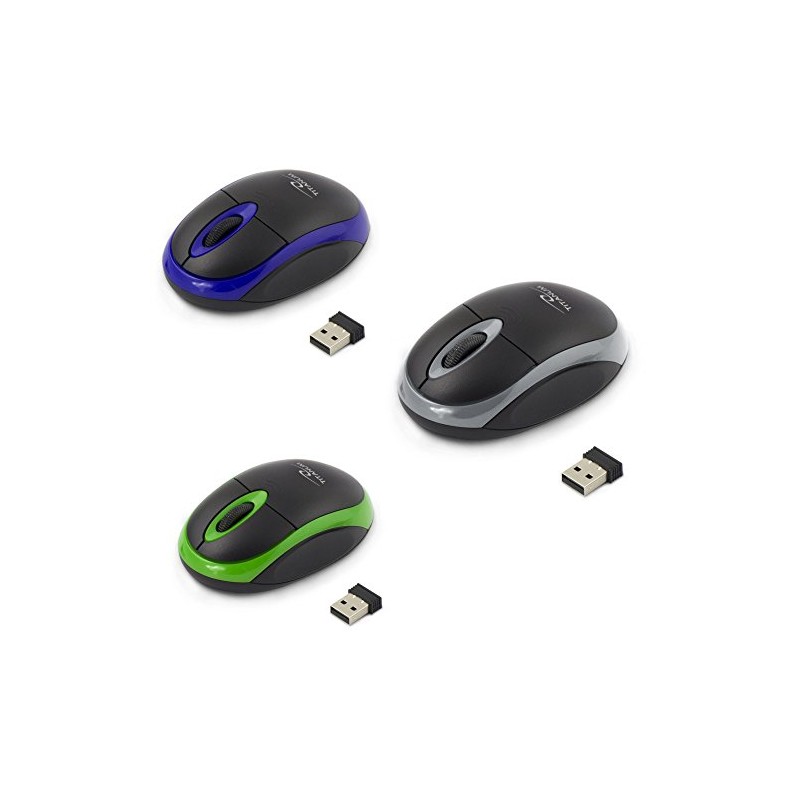 Titanum Kabellose Computer-Maus mit USB-Funkempfänger (klein & handlich, 3 Tasten,