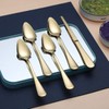 Gold Grapefruit Spoons 5 Pieces Set, 4 Stainless Steel Grapefruit