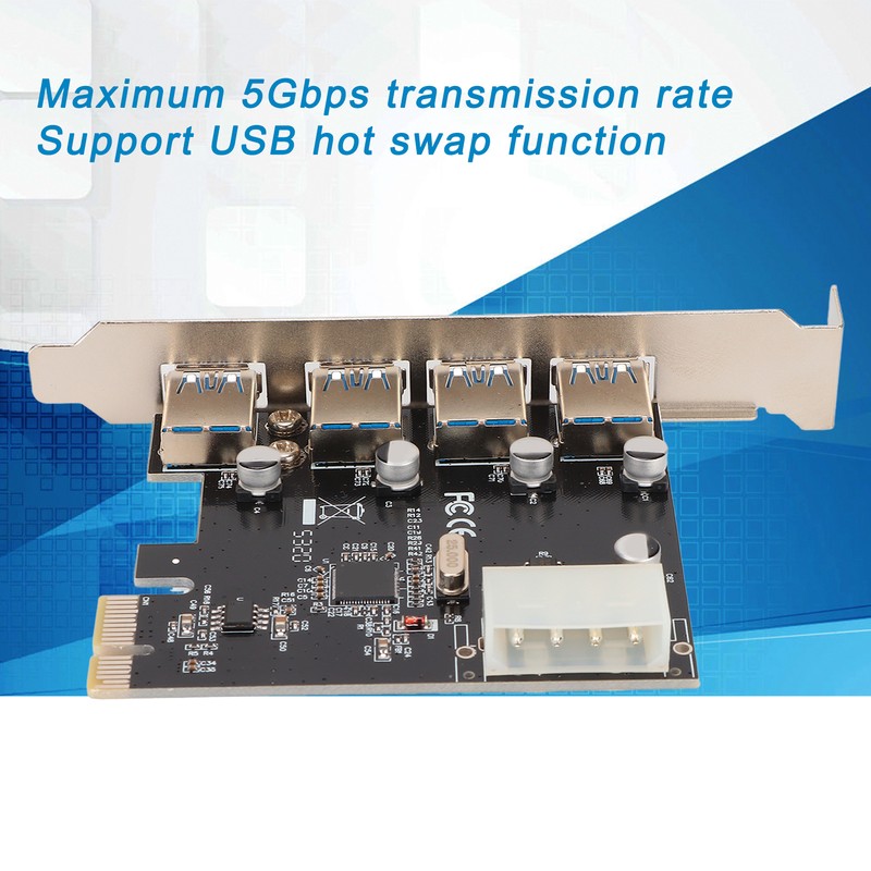 PCIE to USB 3.0 Expansion Card with 4 USB3.0 Ports