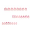 MERVF Press on Nails Short Oval Fake Nail Light Pink