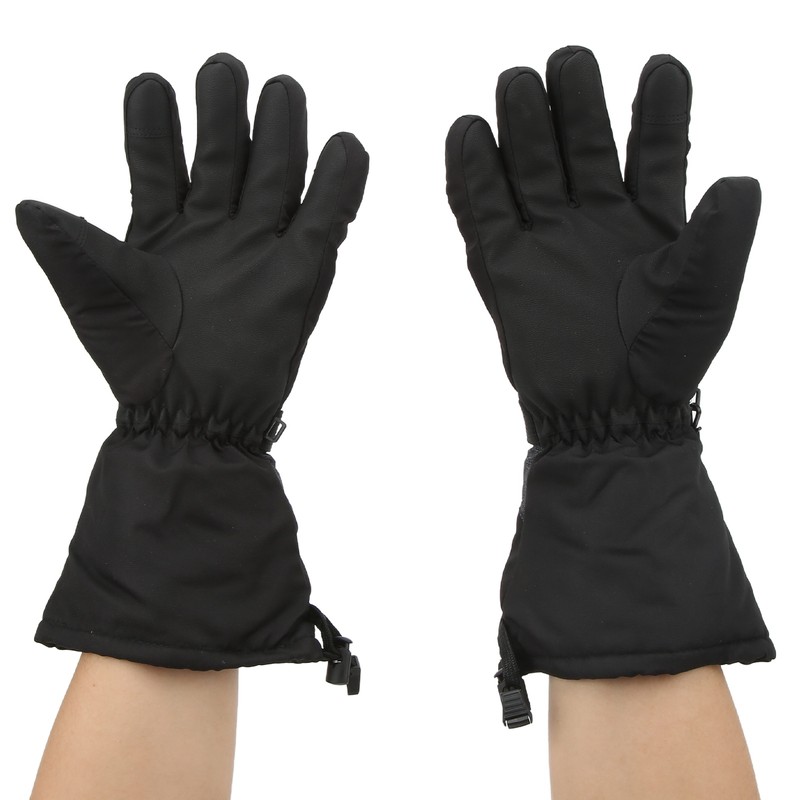 One Pair Heated Gloves Unisex Black XL 3 Gears Temperature