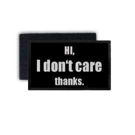 Copytec Patch i Don't Care, Thanks Don't Give a Fun Humour 7.5 x 4.5 cm #34439