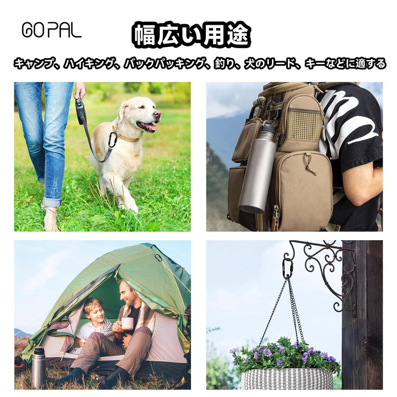 Go Pal GP03 Locking Carabiner, Stylish, Large Carabiner, Screw Lock,