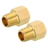 TA-VIGOR 2Pcs Reducer Adapter, 1/4 NPT x 1/4 NPT Brass