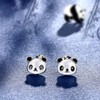Presentski Panda Earrings 925 Sterling Silver Studs Cute Animal Earrings