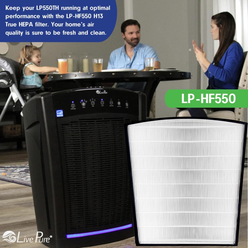 LivePure True HEPA Replacement LP-HF550 Filter for Bali Series Air