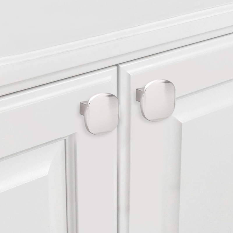 BUKOBYHE 10 Pack Kitchen Cabinet Handles Brushed Satin Nickel Cabinet