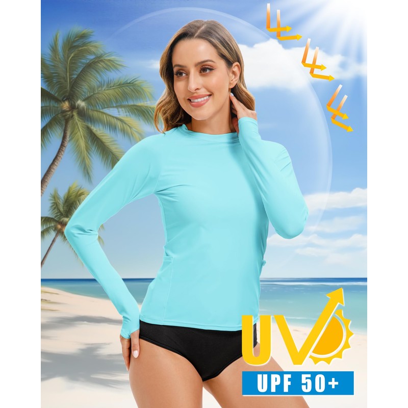 Sofier Rash Guard for Women Long Sleeve Swimsuits UPF 50+