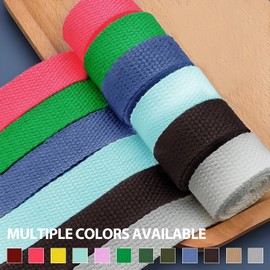 Grosun Cotton Webbing 1 inch 1.5 inch 2 inch Webbing Tote Strap Canvas Straps for Bags, 10 25 50 3.3 Yards Cotton Polyester Webbing (Olive Green, 1 Inch x 3.3 Yards)