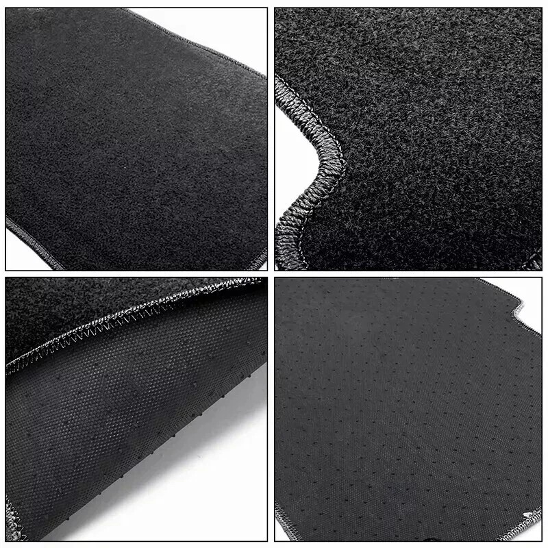 SDeelCase OE 4 Pcs Factory Fitment F&R Black Carpets Nylon