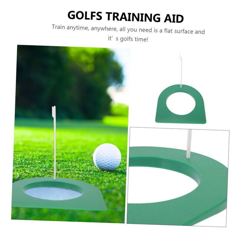 GRIRIW Golf Putting Practice Cups Set Portable Plastic Training Aid