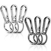 flintronic Pack of 6 Carabiner Key Chains, Metal Carabiner Keyring,