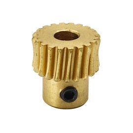 Brass Worm Gear Set - 0.5 Modulus 20T 20:1 Reduction Rate 3mm 4mm Hole Diameter Right Rotation Drive Gear Box Wheel Shaft Kit (Rod-3mm bore, Gear-5mm bore)