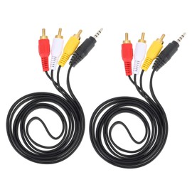 KOMBIUDA 2Pcs Male to Male Audio Splitter Cable Cable for Audio and Video Equipment Flexible Easy Connection for Tv and Computer Use