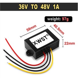 CPFDPSJF DC DC Boost Converter 36V to 48V Step Up Power Supply Converter 1-20A Voltage Regulator Module for Solar(1A ABS Platisc L)