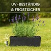 Lamela Rectangular Planter with Elegant Feet, Black Concrete Look Planter