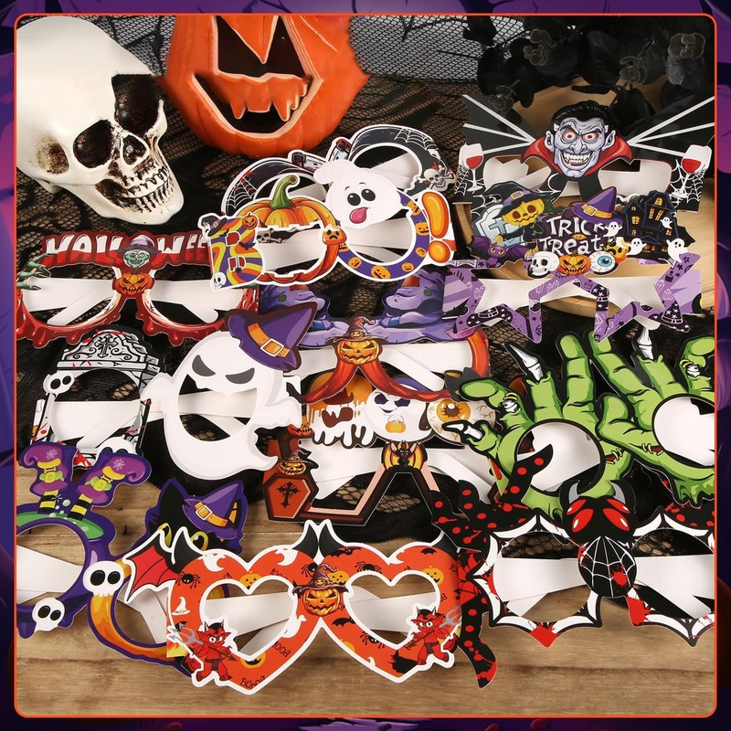 BEAUTY PLAYER Halloween Glasses, Glasses, Paper (S5-12 Pieces)