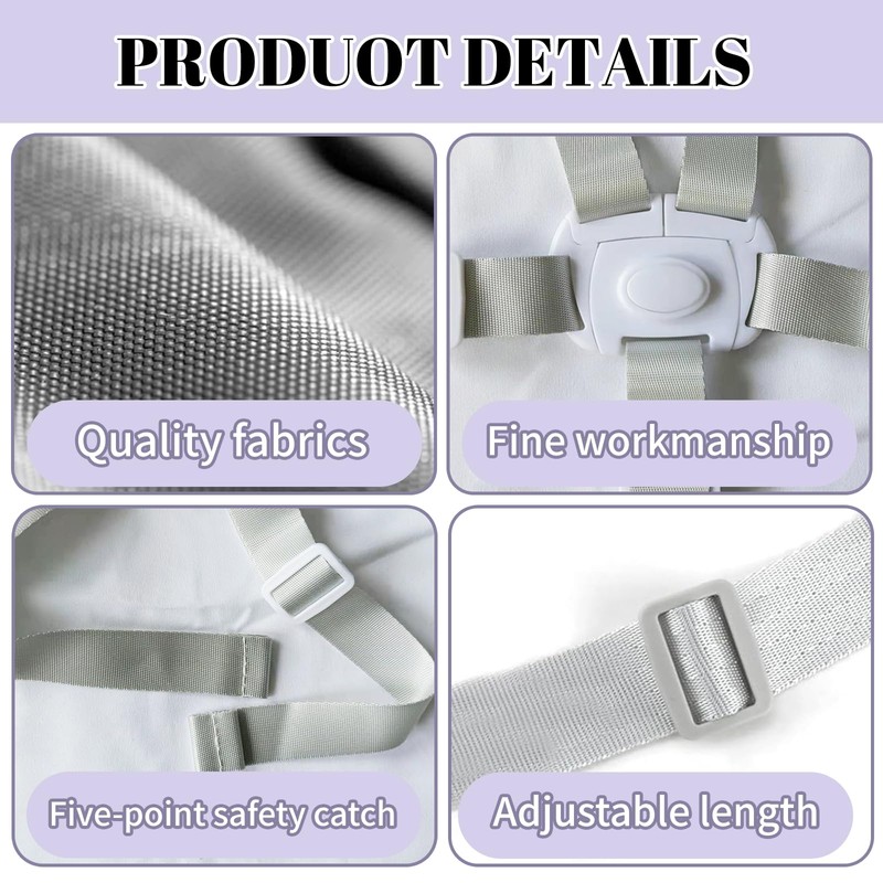 High Chair Harness, 5 Point Adjustable Safety Harness, Universal for