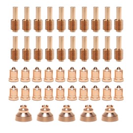 Plasma Cutter 220669 Electrode 220671 Nozzle 220674 Shield cap compatible with MAX45 Plasma torch Consumables replacement (45pcs 220669 220671 220674)