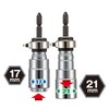Tajima BS1721RB-12K Bit Interchangeable Double Socket for Impact Drivers, 0.7
