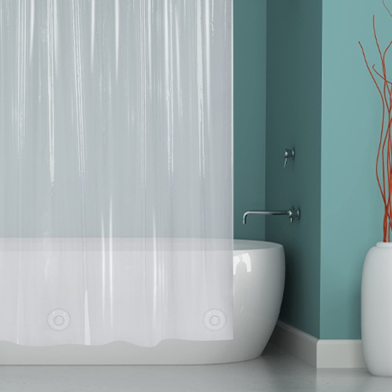 AmazerBath Clear Shower Curtain Liner, 70 x 72 Inches EVA