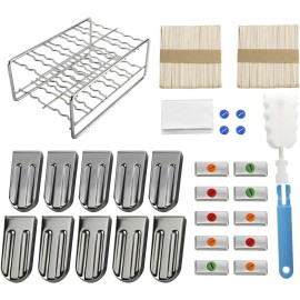 HYDDNice 10 Pack Stainless Steel Popsicle Molds Ice Lolly Molds w/ Wooden Sticks and Bags