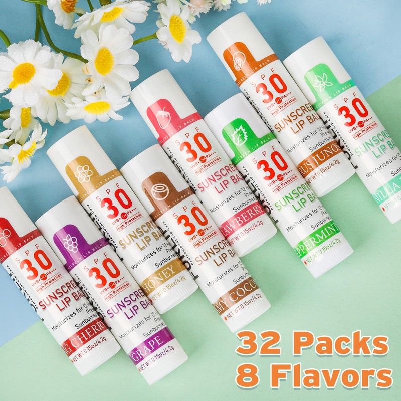 SPF 30 Lip Balm with Sunscreen, SPF Lip Balm Bulk-16