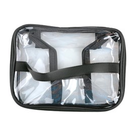 GroveEss Waterproof Travel Cosmetic Bag,Clear Large Toiletry Bag with Handle,Portable Wash Bag Makeup Container Organizer Storage Pouch for Travel Business Daily Cosmetics Small Items Storing