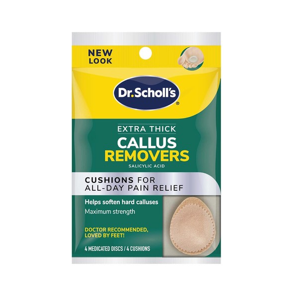 Dr. Scholl's Extra Thick Callus Remover, 4ct // Helps Soften