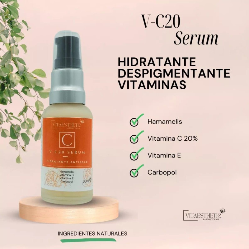 VITAESTHETIC V-c20 Serum Vitamina C 20% Hidrata Pigmentos Manchas Nutre