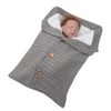 Baby Infant Sleeping Blankets with Buttons Soft Thick Fleece Knit