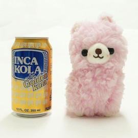 Alpaca Plush Toy and Black in Pink SS (17 cm) Cute