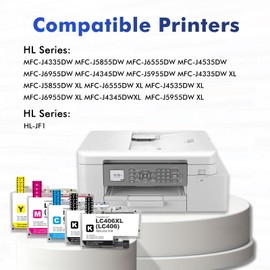 LC406 LC406XL Ink Cartridges for Brother Printer MFC-J4335DW MFC-J5855DW