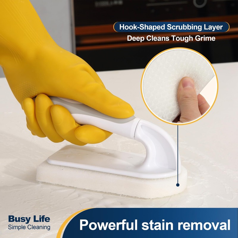 Yocada Handheld Cleaning Scrub Brush Set 2 Pack with Total