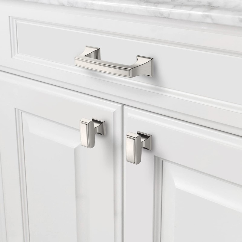 Asidrama 6 Pack 3 Inch Brushed Satin Nickel Kitchen Cabinet