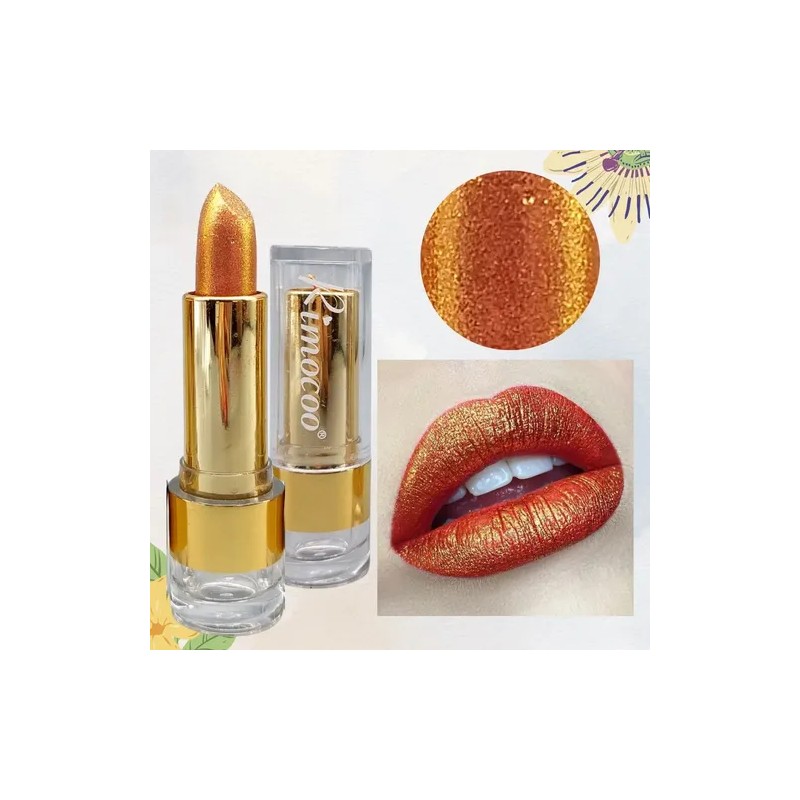 Labial Kit6 Lipstick Brillo Color Tornasol Maquillaje Rococo