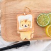 Pokinge 1Pcs Bread Cat Pendent Keyring Cute Toast Cat Keychains