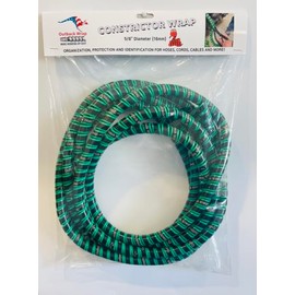 Outback Wrap - Constrictor Hydraulic Hose Management Protector and Tagging Wraps for Farming and Agriculture Equipment, Tractors, Harvesters, Planters, and Sprayers -16mm Diameter- 20 Foot (Green)