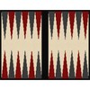 Pepita Needlepoint Canvas: Backgammon Cherry Charcoal, 16" x 12"