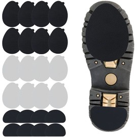 24 Pcs 12 Pairs Non-Slip Shoe Pads, Self-Adhesive Anti-Slip Sole Sticker, Noise Reduction Shoes Cushion Anti-Shedding Resistant Rubber Sole Protector