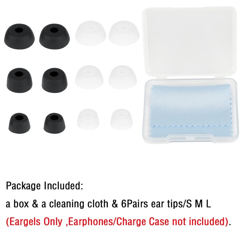 Replacement Soft Silicone Earbuds Tips Compatible with Jabra Elite 65t