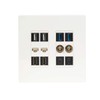 Tripp Lite 12-Port Universal Keystone Double-Gang Wall Plate, 2-Gang Faceplate,