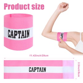 Unisex Captain Armband, Adjustable Elastic Arm Band, Soccer Captain Armband Youth Band Soccer Sports Accessories for Adults, Youths (Pink, White)