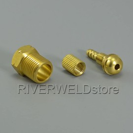 RIVERWELD TIG Welding Torch Fitting Connector Adapter Miller Gas Quick Hose Connector 5/8-18" LH Left Hand Thread
