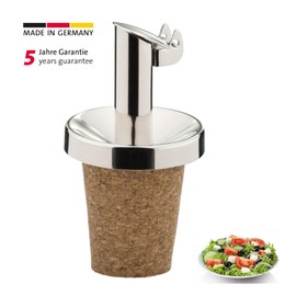 Westmark Essig-Ausgießer für Flaschen, Mit Klappe und Belüftungssystem, Naturkorken, Rostfreier Edelstahl, Inox, Verchromt, 47902180