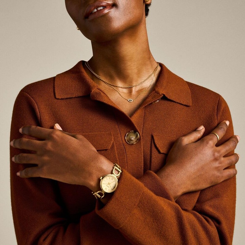 Fossil Women's Sutton Gold Stainless Steel Necklace, JF04792710