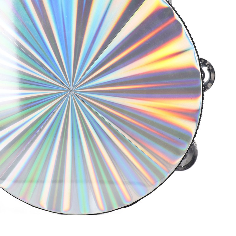 Radiant Tambourine Reflective Clear Crisp Sound Double Row Bell Drum