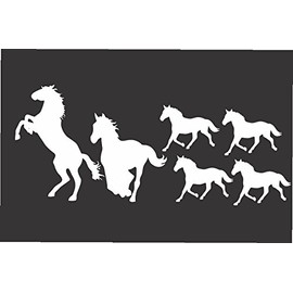 Horse Family- Die Cut Vinyl Window Decal/sticker for Car, Truck, Laptop 3.5"x8.5"